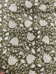 Novra Hand Block Print Linen Fabric